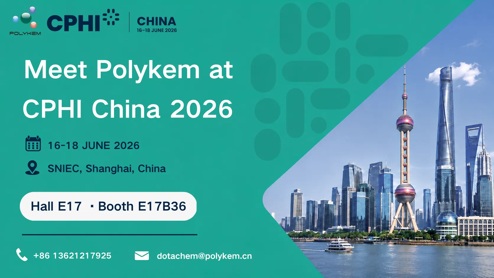 Polykem-ek CPHI eta PMEC China 2026-n erakutsiko du